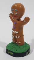 2012 DreamWorks Animation Universal Studios Shrek 4-D Gingy Character 3" Tall Mini Bobble Head Figurine
