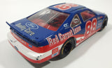1995 Racing Champions NASCAR #88 Dale Jarrett Ford Thunderbird Blue Ford Quality Care Red Carpet Lease 1/24 Scale Die Cast Toy Car Vehicle