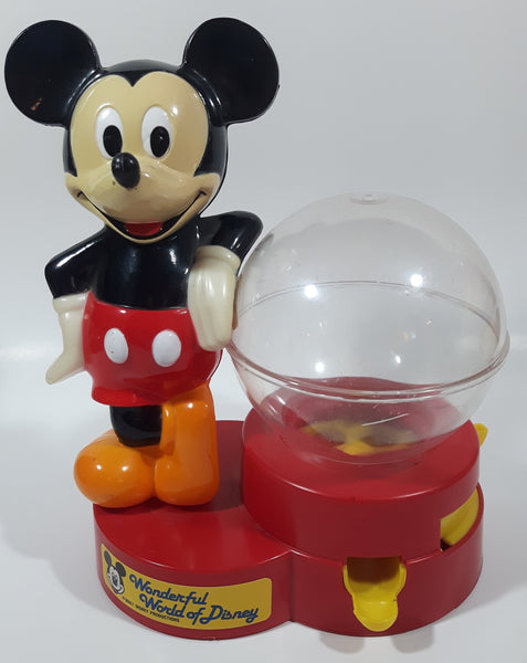 Vintage 1986 Superior Toys Walt Disney Productions Wonderful World of Disney Mickey Mouse 8 1/4" Tall Plastic Candy Dispenser