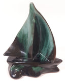 Rare Vintage Blue Mountain Pottery Sailboat 7" Tall Figurine Ornament