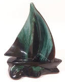 Rare Vintage Blue Mountain Pottery Sailboat 7" Tall Figurine Ornament