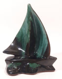 Rare Vintage Blue Mountain Pottery Sailboat 7" Tall Figurine Ornament