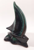 Rare Vintage Blue Mountain Pottery Sailboat 7" Tall Figurine Ornament