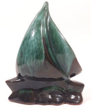 Rare Vintage Blue Mountain Pottery Sailboat 7" Tall Figurine Ornament