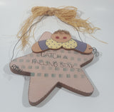 Catch A Falling Star... 9 1/4" x 9 1/2" Folk Art Wood Plaque Wall Hanging
