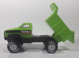 Tonka Dump Truck Bright Green Pressed Steel and Plastic Die Cast Toy Car Vehicle 3721 Made in Macau