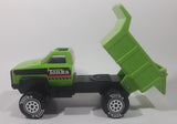 Tonka Dump Truck Bright Green Pressed Steel and Plastic Die Cast Toy Car Vehicle 3721 Made in Macau