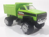 Tonka Dump Truck Bright Green Pressed Steel and Plastic Die Cast Toy Car Vehicle 3721 Made in Macau
