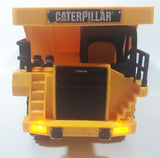 1990s Toy State CAT Caterpillar Dump Truck 12" Long Yellow Lights and Sound Plastic Toy Car Vehicle
