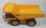 1990s Toy State CAT Caterpillar Dump Truck 12" Long Yellow Lights and Sound Plastic Toy Car Vehicle