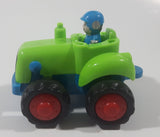 Blue Suited Driver In Green Tractor Plastic Toy Car Vehicle