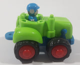 Blue Suited Driver In Green Tractor Plastic Toy Car Vehicle