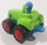 Blue Suited Driver In Green Tractor Plastic Toy Car Vehicle