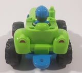 Blue Suited Driver In Green Tractor Plastic Toy Car Vehicle