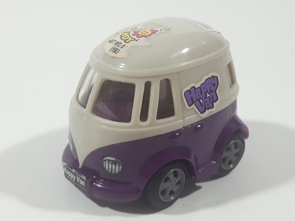 KidsMania Happy Van Purple Bus Plastic Pull Back Toy Car Candy Vehicle