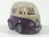 KidsMania Happy Van Purple Bus Plastic Pull Back Toy Car Candy Vehicle