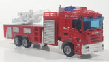 Fire Alarm Rescue Fire Engine Truck Red Plastic Die Cast Toy Car Vehicle