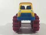 Battat Monster Minis Monster Truck with Flame Texture 4 3/4" Long Yellow Blue and Magenta Plastic Toy Car Vehicle