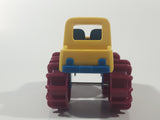 Battat Monster Minis Monster Truck with Flame Texture 4 3/4" Long Yellow Blue and Magenta Plastic Toy Car Vehicle