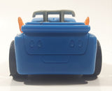 2002 Mattel Hot Wheels Dragster Truck Blue 5 1/2" Long Plastic Die Cast Toy Car Vehicle Lights and Sound Moving Car and Moving Flames