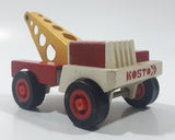 Vintage 1970s Kosto Tow Truck 3 1/2" Long Plastic and Pressed Steel Die Cast Toy Car Vehicle Made in Mauritius