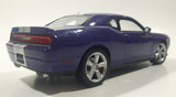 2014 Welly No. 24049 Dodge Challenger SRT White Purple with Silver Stripes 7 1/2" Long Die Cast Toy Car Vehicle with Opening Doors and Hood