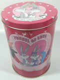 1990 Brach's Warner Bros. Looney Tunes Bugs Bunny & Friends Bunny Be My Valentine Tunnel Of Love Pink 6 1/4" Tall Tin Metal Can