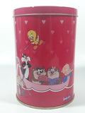 1990 Brach's Warner Bros. Looney Tunes Bugs Bunny & Friends Bunny Be My Valentine Tunnel Of Love Pink 6 1/4" Tall Tin Metal Can