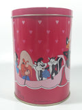 1990 Brach's Warner Bros. Looney Tunes Bugs Bunny & Friends Bunny Be My Valentine Tunnel Of Love Pink 6 1/4" Tall Tin Metal Can