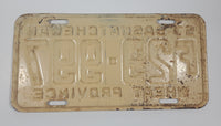 Vintage 1957 Saskatchewan F White with Dark Blue Letters Vehicle Farm License Plate Tag 29 997