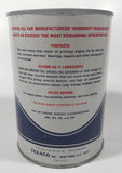 Vintage Texaco Havoline Motor Oil On U.S. Quart 0.946 Litre White 5 1/2" Tall Metal Oil Can