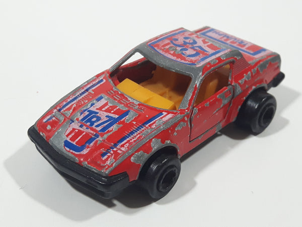 Vintage Majorette No. 202 Triumph TR7 Red 1:53 Scale Die Cast Toy Car Vehicle with Opening Doors