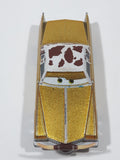 Disney Pixar Cars Cadillac Coupe de Ville Gold with Brown and White Cow Print Roof Die Cast Toy Car Vehicle
