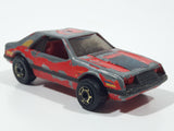 Vintage 1982 Hot Wheels The Hot Ones 1979 Ford Mustang Cobra Enamel Red Die Cast Toy Car Vehicle