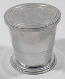 Vintage Sailboat Themed 2 5/8" Tall Embossed Aluminum Metal Expandable and Collapsible Travel Drink Cup with Lid