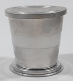 Vintage Sailboat Themed 2 5/8" Tall Embossed Aluminum Metal Expandable and Collapsible Travel Drink Cup with Lid