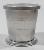 Vintage Sailboat Themed 2 5/8" Tall Embossed Aluminum Metal Expandable and Collapsible Travel Drink Cup with Lid