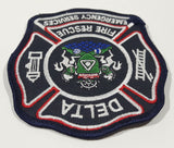 Delta British Columbia Fire Rescue Emergency Services Fabric Shoulder Patch Badge