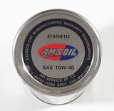Vintage Amsoil 100% Synthetic SAE 10W-40 Engine Oil "25, 000 Miles or One Year" 1 Litre Metal Can Full Superior Wisconsin