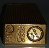 Vintage Colibri Of London John Sterling 2 1/2" Tall Gold Plated Gas Lighter