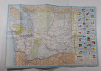 Vintage c. 1961 Chevron Dealers Standard Stations, Inc. Washington Points Of Interest and Touring Map