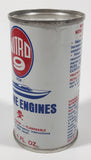 Vintage Nitro 9 For Marine Engines 4 FL. OZ. 3 7/8" Tall White Metal Can FULL