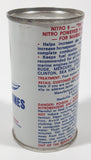 Vintage Nitro 9 For Marine Engines 4 FL. OZ. 3 7/8" Tall White Metal Can FULL