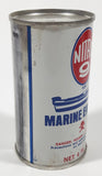 Vintage Nitro 9 For Marine Engines 4 FL. OZ. 3 7/8" Tall White Metal Can FULL