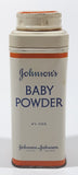 Vintage Johnson's Baby Powder 4 1/2 OZS. 5" Tall Tin Container Johnson & Johnson Limited Montreal EMPTY