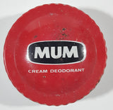 Antique Bristol-Myers Co. Of Can. Ltd. MUM Cream Deodorant White Milk Glass Jar Container With Red Metal Lid Toronto Canada EMPTY