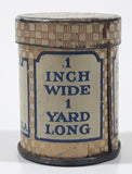 Antique B&B Bauer & Black Chicago U.S.A. Adhesive Plaster Rubber 1 Inch Wide 1 Yard Long 1 1/4" Tall Small Round Tin Metal Canister EMPTY