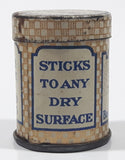 Antique B&B Bauer & Black Chicago U.S.A. Adhesive Plaster Rubber 1 Inch Wide 1 Yard Long 1 1/4" Tall Small Round Tin Metal Canister EMPTY