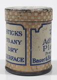 Antique B&B Bauer & Black Chicago U.S.A. Adhesive Plaster Rubber 1 Inch Wide 1 Yard Long 1 1/4" Tall Small Round Tin Metal Canister EMPTY