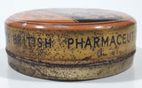 Antique Boots Pure Drug Co. Ltd Basilicon Oinment Resin Ointment B.P.C. 2 3/8" Wide Orange Tin Metal Canister Nottingham England